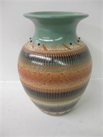 Signed Navajo Pottery Vase - 8" Tall