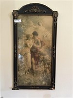 Framed Print of Embracing Couple - 33.5" x 17"