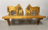 Vintage Horses Bookshelf