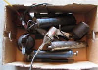 Collection of various grease guns with oilers.