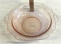 Pink glassware bowl