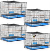 Layhit 4 Pcs Foldable Metal Bird Cage