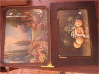 Two framed pieces including a pastel of