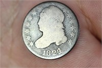 An 1824/2 Bust Dime