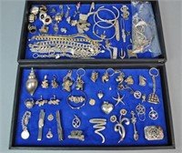 (75+) PIECE SILVER JEWELRY GROUP