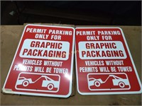 Permit parking only signs (2)