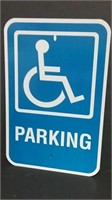 Metal Handicap Parking Sign 12x18"