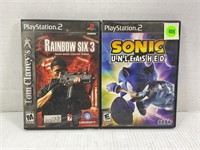 LOT OF 2 PS2 GAMES - SONIC UNLEASHED AND RAINBOW
