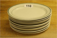 Set of ten large obalong plates