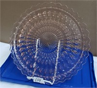 10" Pink Depression Glass Plate-Stand not included