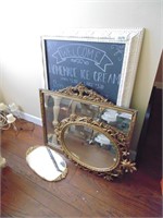 Assorted Mirrors & Large Frame