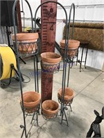 Iron tri-section plant stand