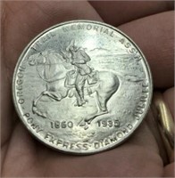 1935 Pony Express medal coin