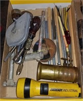 Lot Of Tools Oil Can Drill Driver Ice Pick & More