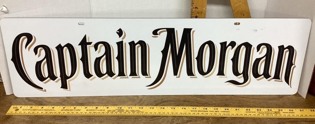 Plastic Captain Morgan sign