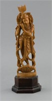 Sandalwood Carved Indian Hindu Deity Krishna