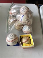 Assorted baseballs
