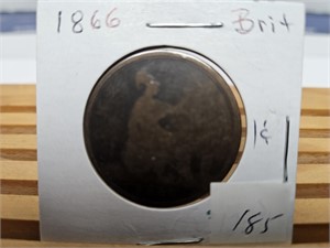 1866 BRITISH ONE PENNY
