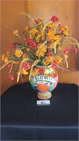 Ceramic vase with flowers