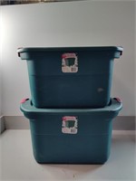 Sterilite 25 Gallon Tote With Lid, 2 Totes