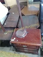 6 Assorted small tables & nightstand