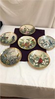 Lot of 6 Lenox Bird Plates Numbered