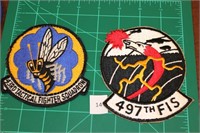 43rd TFS; 497th FIS (2 Patches) USAF 1960-70s Mili