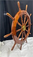 5 Foot Round Wood Ship Wheel