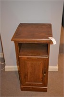13" x 13" x 21" Tall Small Wood Cabinet With Door
