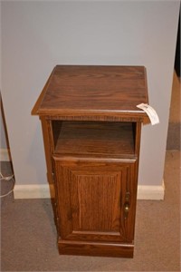 13" x 13" x 21" Tall Small Wood Cabinet With Door