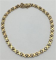14k Gold And Diamond Bracelet