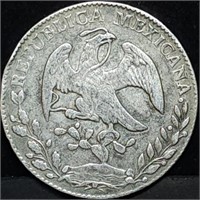1858 Go PF Mexico 8 Reales Spanish Silver Coin