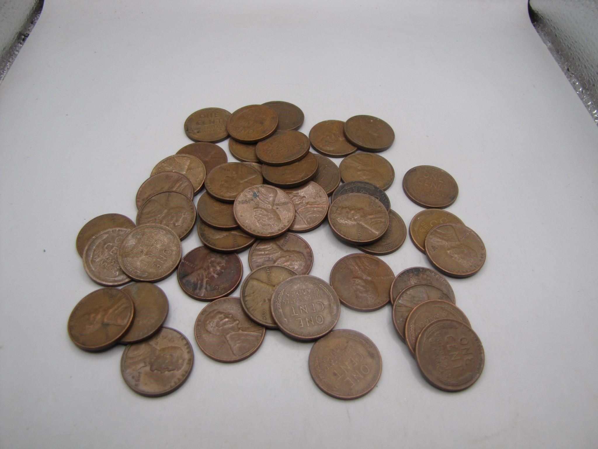 Lot of Unsorted Wheat Pennies