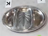 Vintage Tray  Oval  Silver Plated  Service