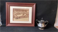 Vintage Framed Ontario Motor League Print & Silver
