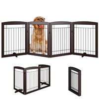 Vantas 96 Pet Gate, Dog Fence - Espresso