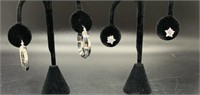 Hoops And CZ Star Earrings