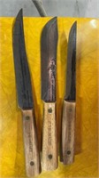 3 Old Hickory knives