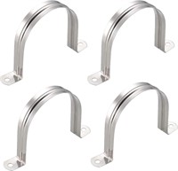 4pc Stainless Steel Pipe Clamp 3.5 inch