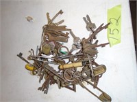 large assortment of old keys