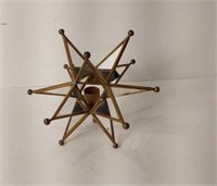 Vintage Atomic Star Metal&Mirror Candleholder U15B