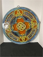 Vintage Gorgeous Celtic Knot Stained Glass