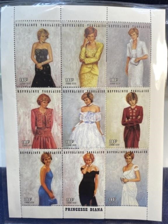 Princess Diana set of stamps