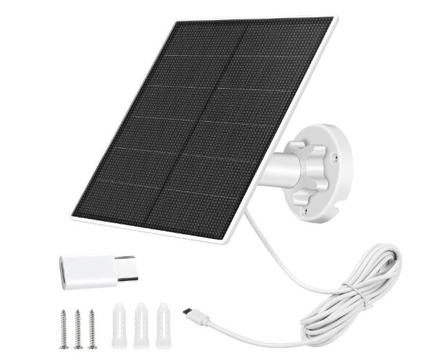 Solar Panel for Security Camera, 5W USB