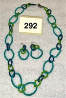 Seed Bead Necklace/Earring Set