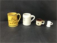 4 cups / mugs assortment