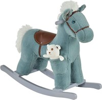 Qaba Kids Plush Ride-On Rocking Horse