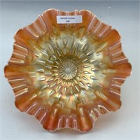 Dugan Peach Opal Raindrops 3/1 Edge Bowl