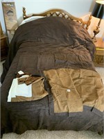 TOPSTITCH MICROSUEDE SET - SHEET AND COMFORTER