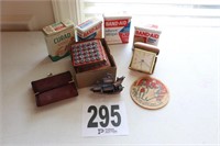 Window Number Weights, Metal Band Aid Boxes &